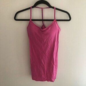 Lululemon Y Yoga Strappy Built-in Bra Tank Top - Hot Barbie Pink - Size 6